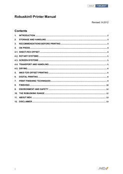 Robuskin Printer's Manual